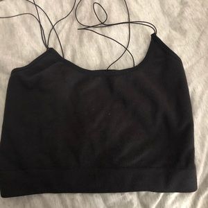 Out from under black seamless cropped cami